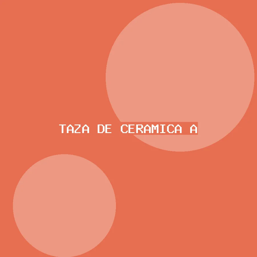 Taza de cerámica artesanal